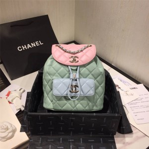 chanel中国官网香奈儿双肩包全球奢侈品排行拼色Duma背包书包AS1371