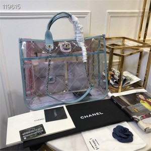 CHANEL原单香奈儿官方网旗舰店Act2系列Pvc Tote bag透明购物袋