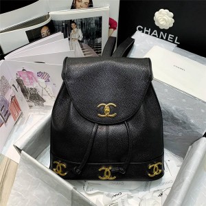 CHANEL香奈儿官网新款中古系列牛皮双肩包背包