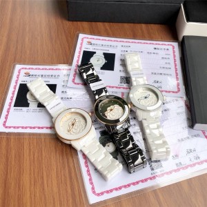 CHANEL香港官网香奈儿新款原单手表镶嵌真钻J12山茶花系列石英腕表