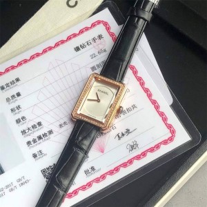 CHANEL香奈儿手表BOY · FRIEND系列H4887玫瑰金镶钻石英腕表