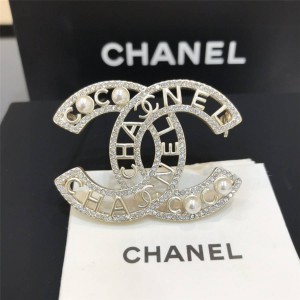 CHANEL香奈儿官网奢侈品加盟珍珠双C LOGO品牌字母镂空胸针