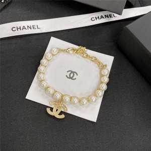 CHANEL香奈儿官网最大的奢侈品网站珍珠双C手链