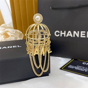 CHANEL香奈儿官网免税店代购新品鸟笼胸针